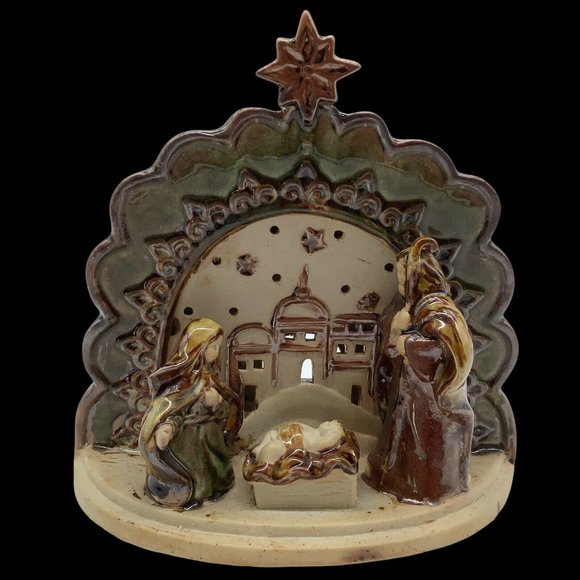 Unbranded Holiday Ceramic And Glazed Nativity Set Poshmark